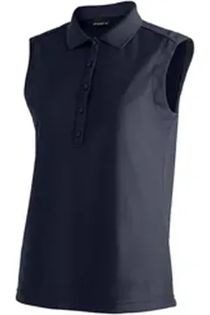 Maier Sports Poloshirt Ulrike sleeveless Damen Funktionsshirt, ärmelloses Freizeitshirt, Regular Fit blau 44