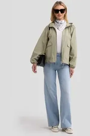 Big Star Outdoorjacke NORRIKA MIT KAPUZE grün M