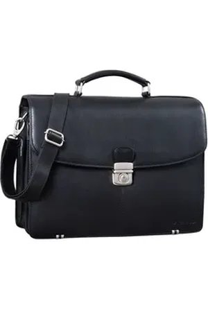 STILORD Laptoptasche "Miguel" Klassische Leder Aktentasche Herren schwarz
