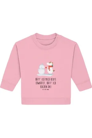Mr. & Mrs. Panda Longpullover Einhorn Schneemann 12. - 18. Monat - Cotton Pink - Geschenk, Einhorn (1-tlg) rosa 12. - 18. Monat