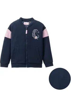 People Wear Organic Sweatjacke mit Motiv aus Bio-Baumwolle blau 134/140