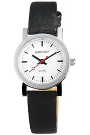 Bahnhof Quarzuhr 100722000001 Damenuhr mit Echtlederarmband