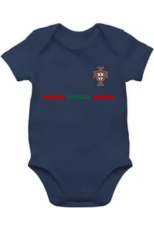 Shirtracer Shirtbody Portugal Trikot Wappen, Portugiesisches Fan-Motiv 2026 Fussball WM Fanartikel Baby blau 6/12 Monate