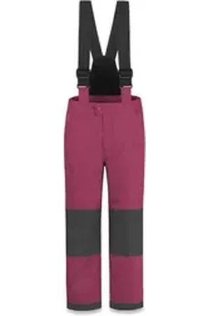 Normani Schneehose Kinder Winterhose Salcha Gefütterte Thermohose mit abnehmbaren Hosenträgern -Junge und Mädchen orange 158-164