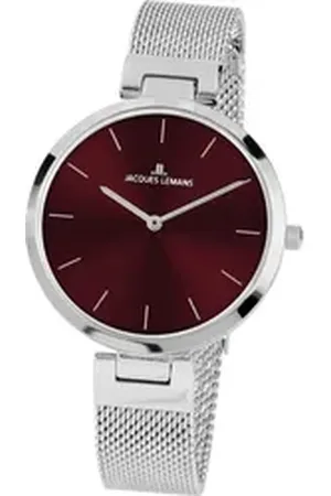 Jacques Lemans Quarzuhr Milano, 1-2110E, Armbanduhr, Damenuhr, gehärtetes Crystexglas, Edelstahlarmband silberfarben