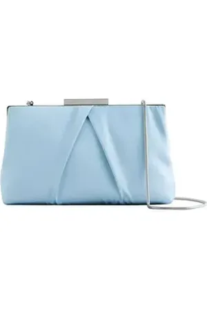 Next Clutch Satin-Clutch mit Flechtdetails (1-tlg) blau