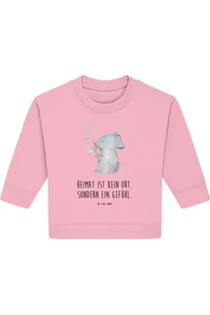 Mr. & Mrs. Panda Longpullover Elefant Seifenblasen 12. - 18. Monat - Cotton Pink - Geschenk, Tiermo (1-tlg) rosa 12. - 18. Monat