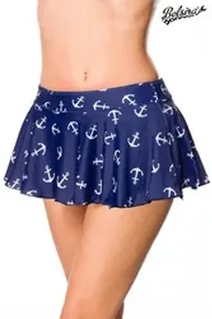 Belsira Bikini-Hose - Baderöckchen - (2XL,3XL,L,M) blau L