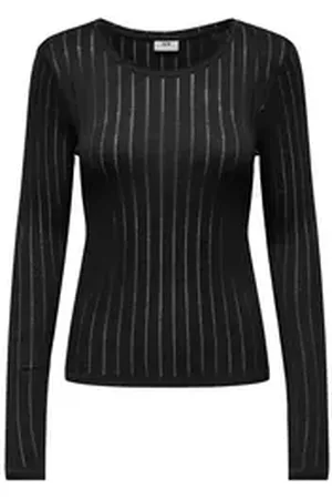 ONLY JACQUELINE de YONG Shirttop Top Rundhals Slim Fit Bequemes Langarmshirt JDYCORDELIA L/S TOP JRS schwarz L