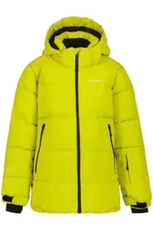 Icepeak Skijacke LOUIN JR (1-St) Winterjacke mit Öffnung für Kopfhörerkabel an der Innentasche gelb 176