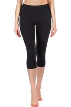 Merry Style Leggings Damen Leggings Fitnesshose 3/4 aus Viskose MS10-220 (1-tlg) elastischer Bund schwarz XL