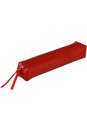 Clairefontaine Organizer 4x Ruby Schlampermäppchen Leder SLIM 19,5x2,5x4cm rot 410066C, LEDER TASCHEN & LEDERWAREN rot