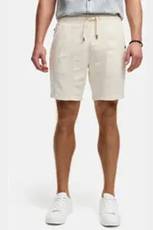 INDICODE Chinoshorts INPop aus Leinen-Mix mit markanter Textur beige XL