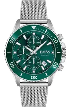 HUGO BOSS Chronograph ADMIRAL 1513905, Quarzuhr, Herrenuhr, Armbanduhr, Stoppfunktion, Edelstahlarmband silberfarben