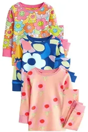 Next Pyjama Langärmelige Pyjamas mit Print, 3er-Pack (6 tlg) rosa 74-80 (9-12 Mon.)