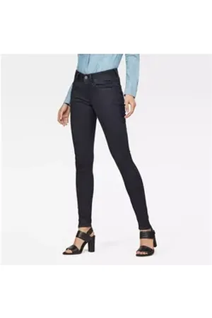G-Star Gerade Jeans Damen Jeans Lynn d-Mid Skinny Rinsed Women (1-tlg) 5-Pocket Hose 25W / 32L