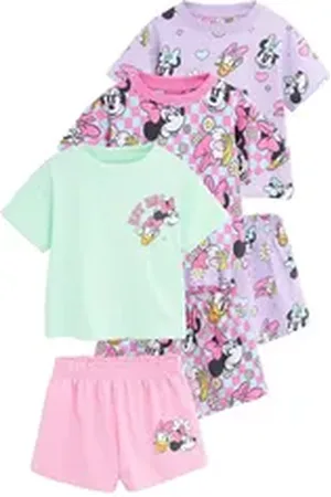 Next Pyjama 3er-Pack kurze Schlafanzüge, Minnie Mouse (6 tlg) lila 86-92 (1,5-2 J.)