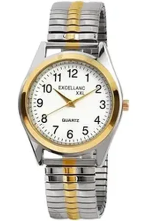 Excellanc Quarzuhr Mike Herrenuhr mit Edelstahlzugarmband, XXL, Herrenuhr Edelstahl