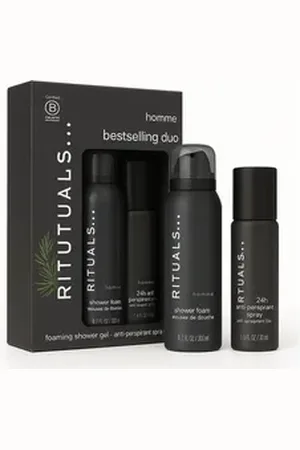 Rituals Pflege-Geschenkset Homme Collection Mini Set – Deo & Duschschaum, 2-tlg., Deo (50 ml) & Duschschaum (50 ml) mit dem Duft der Homme Collection schwarz