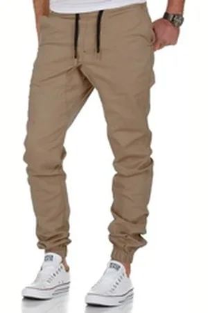 amaci Chinohose NEW JERSEY Basic Jogger-Chino Herren Stretch Jogger Basic Chino Jeans Hose Cargo beige|braun W40