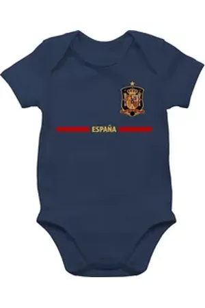 Shirtracer Shirtbody Spanisches Trikot Wappen, España mit Stolz, Spanien Fan-Motiv 2026 Fussball WM Fanartikel Baby blau 3/6 Monate