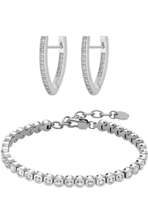 Heideman Paar Ohrstecker Set Amilla silberfarben (Ohrringe, inkl. Geschenkverpackung), Geschenkset für Damen mit Armband und Ohrstecker silberfarben