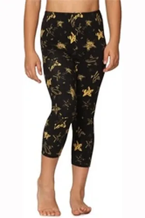 Merry Style Leggings Mädchen 3/4 Capri Leggings MS10-405 (1-tlg) elastischer Bund gelb 122