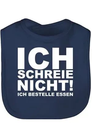 Shirtracer Lätzchen Ich schreie nicht, ich bestelle Essen!, Sprüche Baby blau