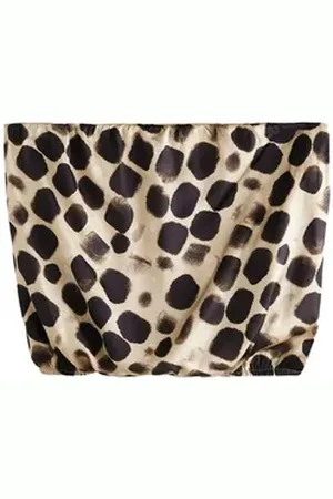 Next Bandeautop Glänzendes Bandeau-Oberteil aus Satin mit Print (1-tlg) goldfarben 46 (GB: 18)