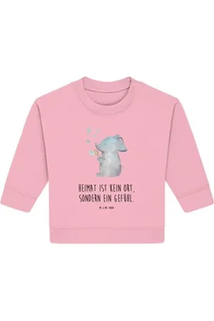 Mr. & Mrs. Panda Longpullover Elefant Seifenblasen 6. - 12. Monat - Cotton Pink - Geschenk, Gute La (1-tlg) rosa 6. - 12. Monat