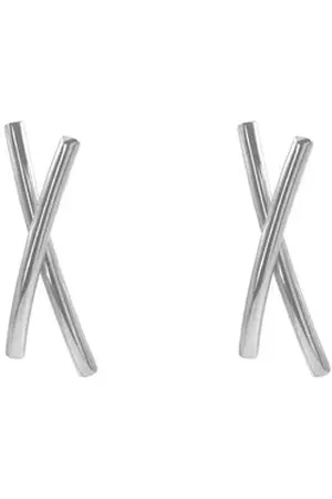 Heideman Paar Ohrstecker Phil silberfarben poliert (Ohrringe, inkl. Geschenkverpackung), Ohrringe X-Form Männer silberfarben