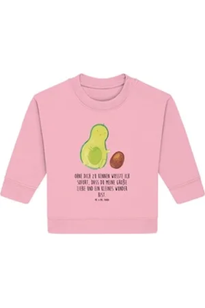 Mr. & Mrs. Panda Longpullover Avocado Kern rollt 12. - 18. Monat - Cotton Pink - Geschenk, Vegan, S (1-tlg) rosa 12. - 18. Monat