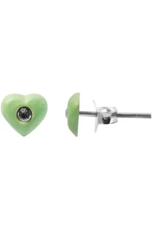 Akzent Ohrring-Set Amanda 925/- Echt Silber Kinder Ohrstecker "Amanda", Herz mit (Paar), Mädchen Ohrring silberfarben