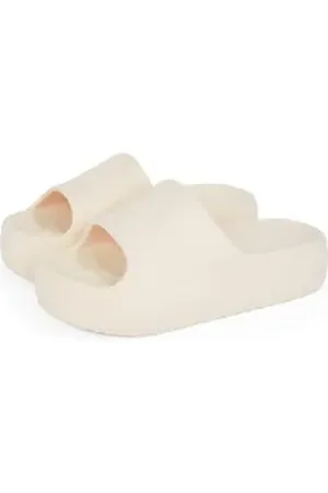 Tommy Hilfiger TJW CHUNKY POOL SLIDE ESS Pantolette, Plateau, Sommerschuh, Schlupfschuh, Bequemschuh, Logoschriftzug beige 37-38 EU