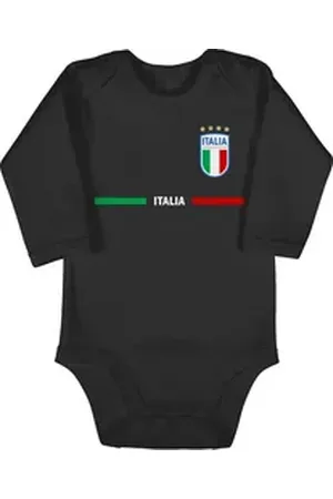 Shirtracer Shirtbody Italien Trikot Wappen, Italia mit Stolz, Italienisches Fan-Motiv 2026 Fussball WM Fanartikel Baby schwarz 3/6 Monate