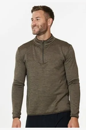 Endurance Langarmshirt LEDGER (1-tlg) mit sportlichen Funktionen braun S