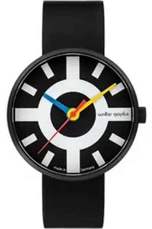 Walter Gropius Quarzuhr Made in Germany, Saphirglas, Forum Crossway - WG 006-05, Designeruhr, Lederarmband mit Easy-Release System, Edelstahlgehäuse
