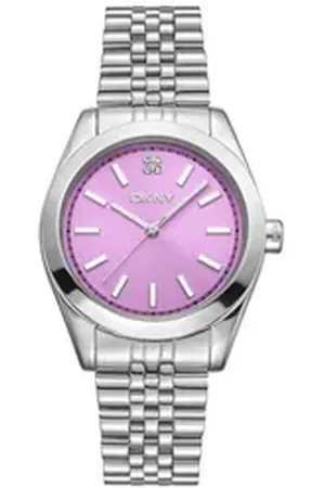 DKNY Quarzuhr Nolita Midi - Silber, (Set) silberfarben