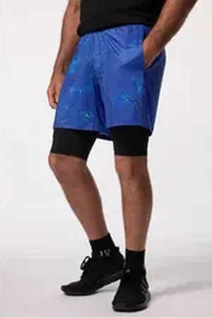 JP 1880 JP1880 Sweathose Funktionsbermuda Iron Anvil Fitness blau 4XL