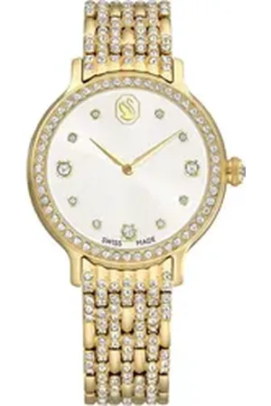Swarovski Quarzuhr IMBER 5718169, Armbanduhr, Damenuhr, Swiss Made, Edelstahlarmband, analog goldfarben
