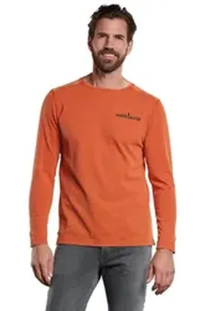 ENGBERS Langarmshirt Langarm-Shirt strukturiert orange 3XL