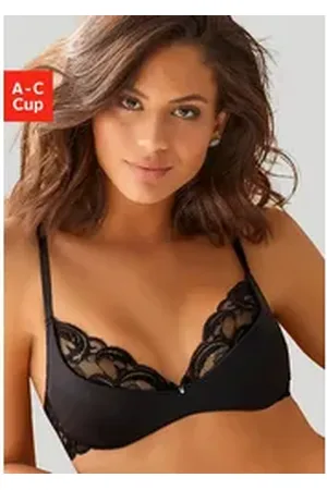 Petite Fleur Büstenhebe mit variabler Spitze im Brustbereich, sexy Dessous, Reizwäsche schwarz 90