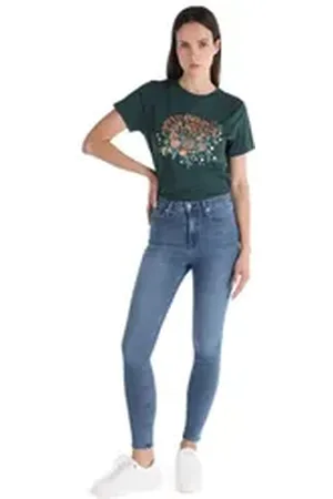 Colins Girlfriend-Jeans 760 Diana Super Slim Fit High Waist Skinny Leg Blaue Damen-Jeanshose 24-28