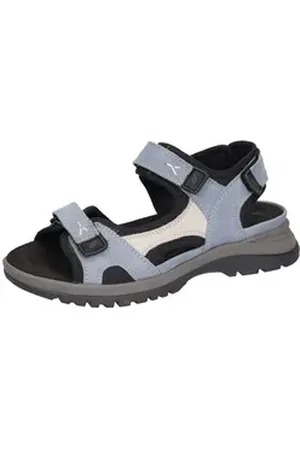 Waldläufer Waldläufer H-Sora Trekkingsandale, Outdoorschuh, Sommerschuh, Keilabsatz, in bequemer Schuhweite H blau|grau|schwarz 43 EU