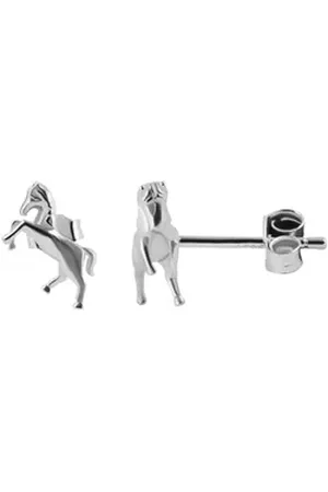 Akzent Ohrring-Set Sabrina 925/- Echt Silber Mädchen-Ohrstecker, Pferdemotiv, (Paar), Mädchen Ohrring silberfarben