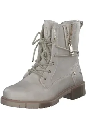 Mustang 1443602-243 Schnürstiefel beige|weiß 40 EU