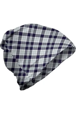 Abakuhaus Beanie Wandern im Freien Marine-Plaid Simple Classic Mode blau|grau|grün