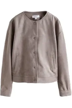 Next Bomberjacke Bomberjacke in Wildlederoptik (1-St) grau XXL
