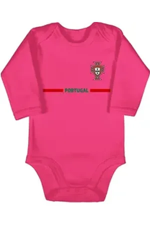 Shirtracer Shirtbody Portugal Trikot Wappen, Portugiesisches Fan-Motiv 2026 Fussball WM Fanartikel Baby rosa 6/12 Monate