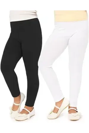 Merry Style Leggings Mädchen Lange Hose Freizeithose mit weitem Bein MS10-130 (2-tlg) aus Viskose, elastischer Bund schwarz 134